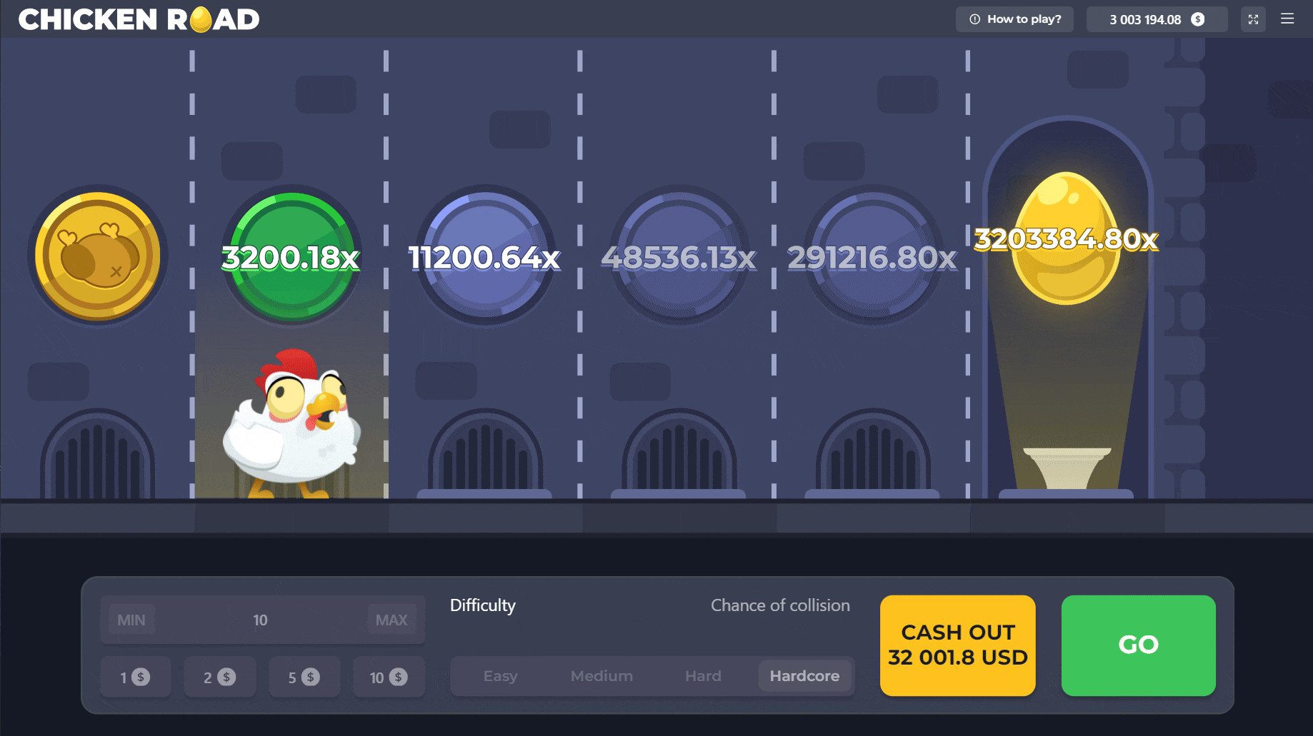 Chicken Road oyununun bulunduğu online casino lobisi